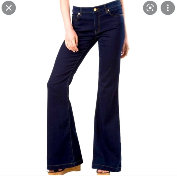 Michael Kors Selma Flare Jeans, size 10, color dark blue - Picture 1 of 16